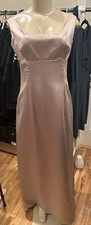 Vera Wang Satin Maxi Slip Dress in Dusty Mauve