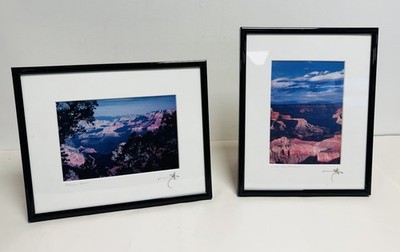 2er Set atemberaubende gerahmte Fotos vom Grand Canyon, signiert