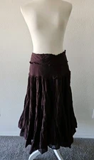 Y2K Rampage Fairycore Brown Tiered Skirt Size S Seems Size M Read Descript Fixes