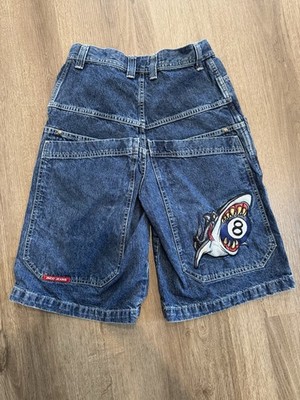 Y2K Baggy Fit JNCO Denim Shark 8-Ball Skater Shorts Size 28 | eBay