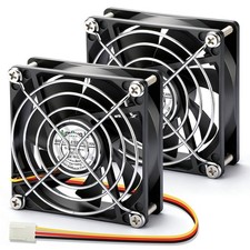 Small Computer Fan 12v 3Pin, 80mm Case Fans 2PCS