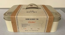 FIKKERTS Hand  Body Gift Tine Set Amber Scent 5 Pieces Hand Cream Soap Wash