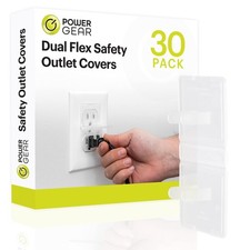 Flexible Outlet Covers Baby Proof Plug Protectors Clear UL Listed 30 Pack