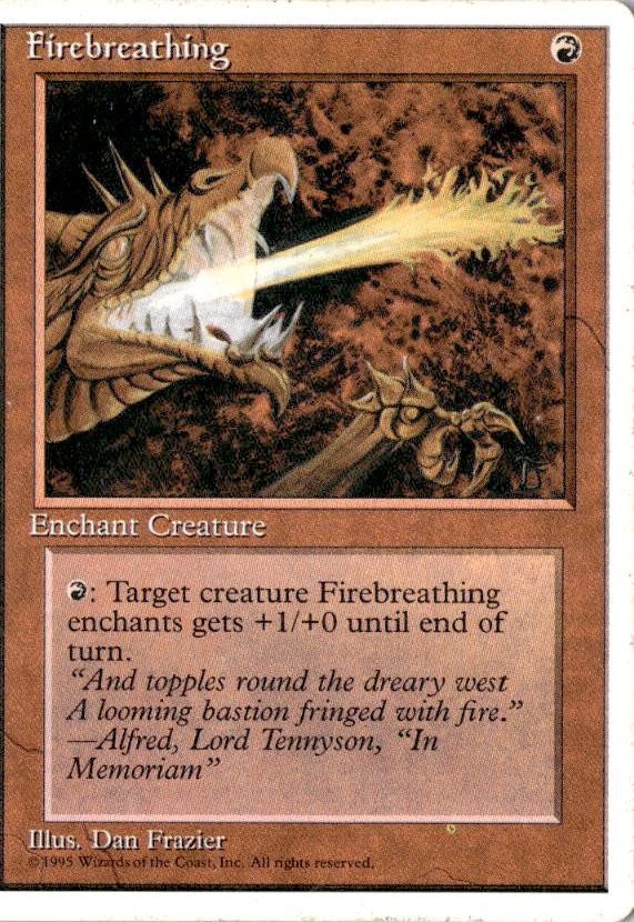 Firebreathing Common Fourth Edition Magic: The Gathering Near Mint