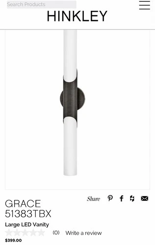 Hinkley 51383TBX Grace Textured Black Oxide Light (New Open Box) - Picture 2 of 9