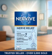 Nervive Nerve Relief, Reduces Discomfort and Weakness (30 Tablets) Exp 07/2026