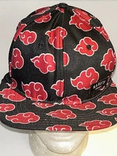 NARUTO SHIPPUDEN HAT CAP AKATSUKI RED CLOUD SNAPBACK ANIME BIO WORLD OSFM
