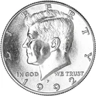 1992 P Kennedy Half Dollar Uncirculated from Mint Set