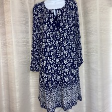 Old Navy Navy Blue Boho Floral dress XL