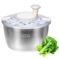 Salatschleuder Edelstahl Kurbelantrieb Rutschfest SpüLmaschinenfest 4,5L