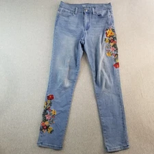 DG2 Jeans Women's Sz 8 Blue Wash Soft Stretch Comfort Gardencore Coastalcore