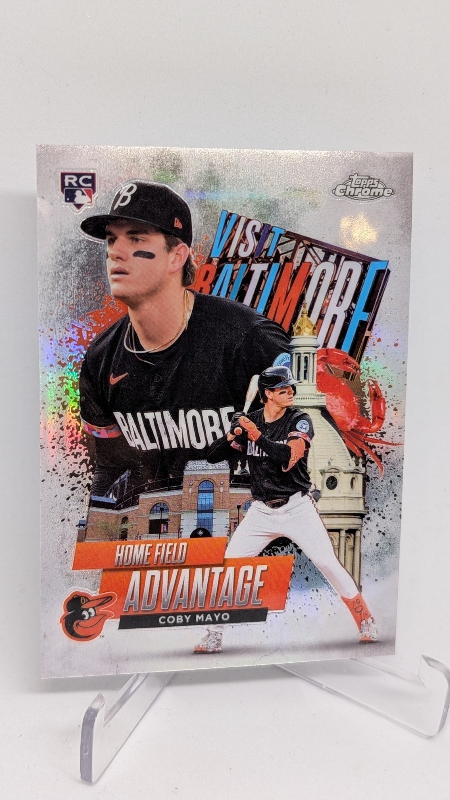 2025 Topps Chrome Baseball Coby Mayo Home Field Advantage SP HFA Rookie