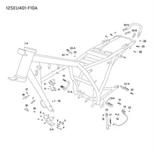 Mutt Hilts 250 EU4 17 - 20 M10*45*1.25 Flanged Hex Bolt for Exhaust ref no.23