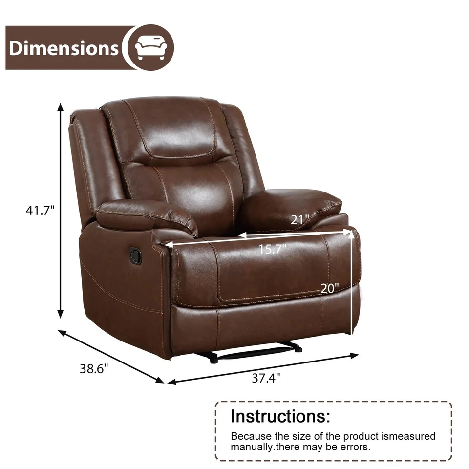 Home theater reclinável CANMOV 37,4" de largura couro genuíno manual zero headroom - Imagem 2 de 4