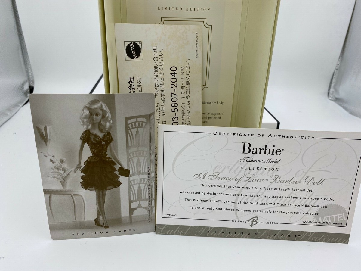 A Trace of Lace Doll Silkstone Barbie Blonde Platinum Label Japan