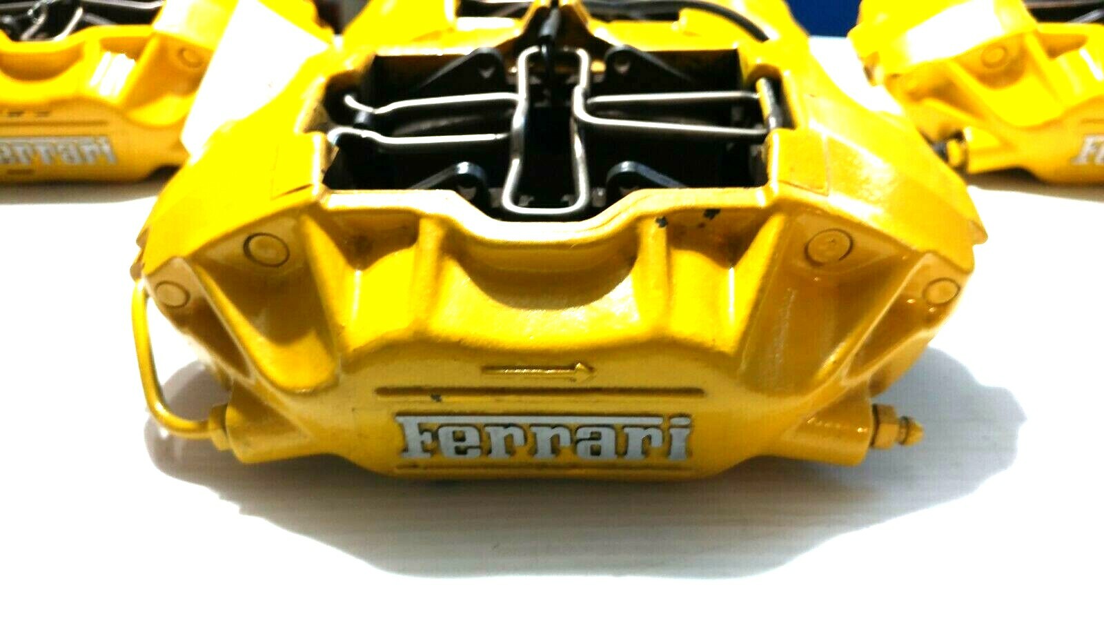 FERRARI 348 PARTS  set of 4 yellow brake calipers 143728 143729 