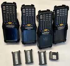 LOT OF 4 SYMBOL MC9050/MC9090/MC9190/MC92N0 SCANNERS WITH BATTERY PARTS ONLY