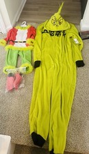 Halloween Child 3T  Adult Grinch Costume L Adult NWT / Child Shoes Leather