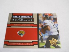 BYRON LEFTWICH 0671/1250 AMERICAN HEROES JACKSONVILLE JAGUARS 2005 LEAF R&S