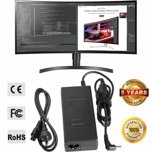 PK Power AC/DC Adapter For LG 23MP48D 24MP48HQ Monitors – Replacement Power Supply Cord Charger