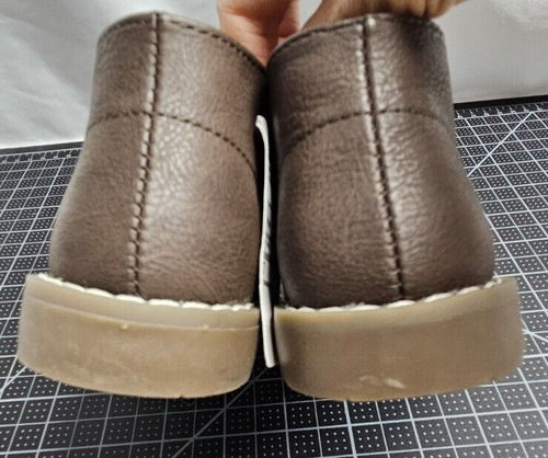 The children's place toddler boy lace up boots faux leather brown Sz 7 - Picture 7 of 11