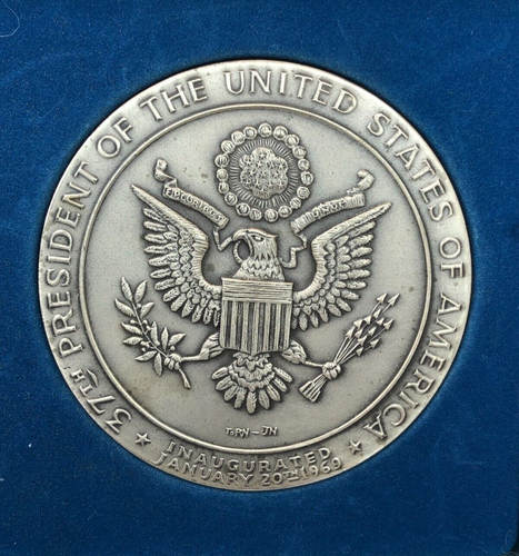 Richard Nixon 1969 Official Inaugural 999 Silver Medal 63mm - Bild 3 von 6