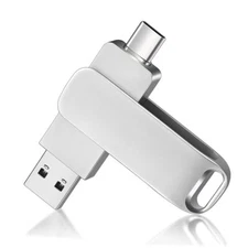 2in1 U Disk 128GB USB2.0 Type-C Interface Portable USB Memory pen drive Metal