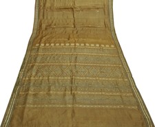 Sushila Vintage Brown Indian Saree 100% Pure ...