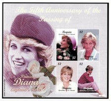 Bequia 2003 - Princess Diana, 5th Anniversary of her passing - Sheetlet - MNH