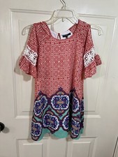My Michelle Girls Split Shoulder / arm Dress. Size 10. Multi Colored. Lined.
