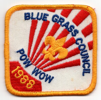 1988 Blue Grass Council Boy Cub Pow Wow Patch BSA Uniform Camp Badge 3x3''
