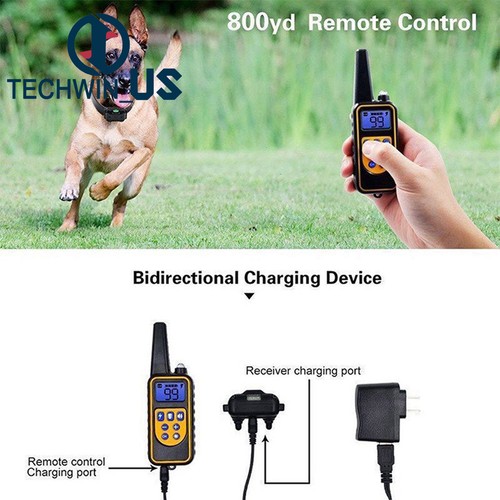 Waterproof Electric 800m Remote Pet Trainer Shock Training Collar B2AM - Picture 8 of 13