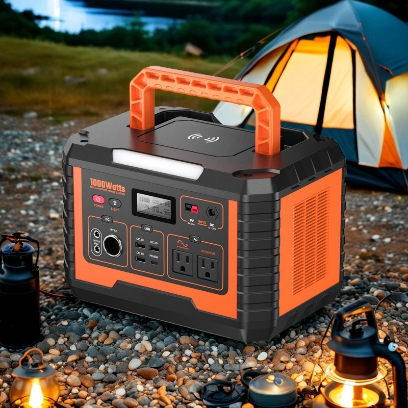 Generador de central eléctrica portátil 1000W 999Wh para autocaravana/camping/respaldo del hogar Foto 3 de 3