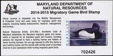 MARYLAND  #41  2014 STATE DUCK STAMP  RING NECKED DUCK by Stephen Perrine