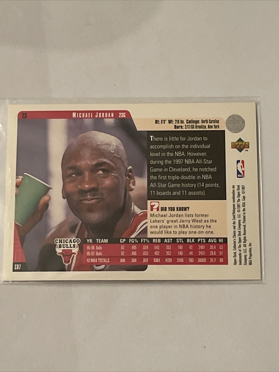 Michael Jordan 1997 Upper Deck Collectors Choice Card #236 Michael Jordan 1997 Upper Deck Collectors Choice Card #236