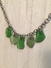 One of a Kind Genuine Green Sea Glass Necklace