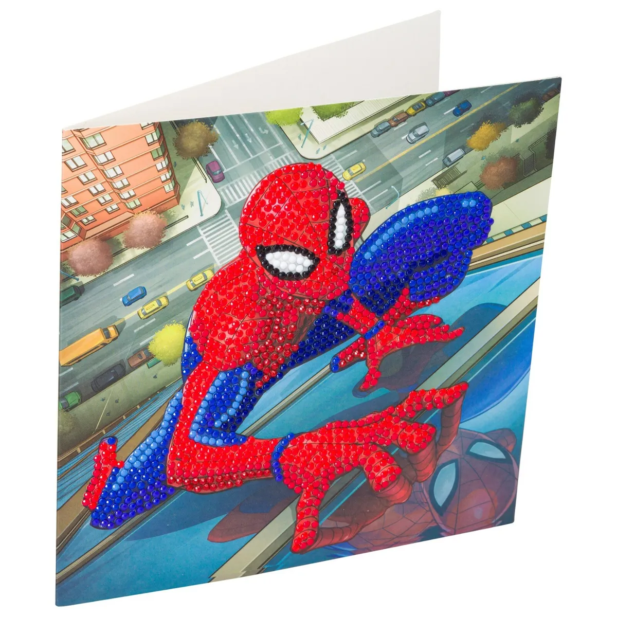 SPIDERMAN Marvel D.I.Y crystal art Greeting card or picture Craft Buddy  18x18cm