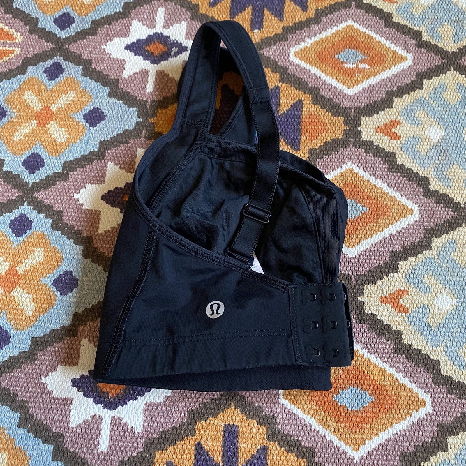 Lululemon Solid Black Adjustable Hook & Eye Athle… - image 7