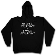 RESPECT EXISTANCE OR EXPECT RESISTANCE HOODIE Human Rights Revolution Anonymous
