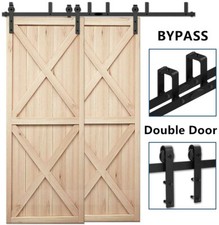 CCJH Bypass Sliding Barn Door Hardware Kit fo...