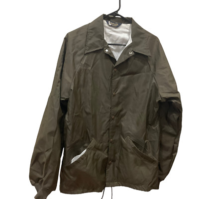 M Duckster Windbreaker Golf Logo Zipper Jacket Men windbreaker khaki Green Brown