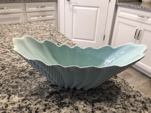 Shawnee Blue  Turquoise Glaze Vase Fernware Window 1705 Original Sticker