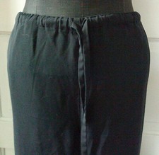 LIZ CLAIBORNE LIZSPORT Black Drawstring Pull on Slacks Pants Trouser S
