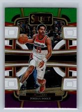 2023 Select Jordan Poole Green White Purple Prizms #18 Washington Wizards