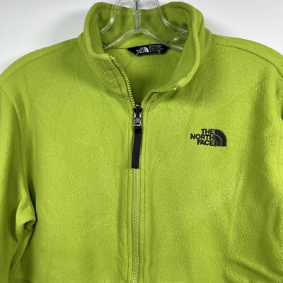 The North Face Fleece Jacket Boys Youth XL YXL Lime Green Full Zip