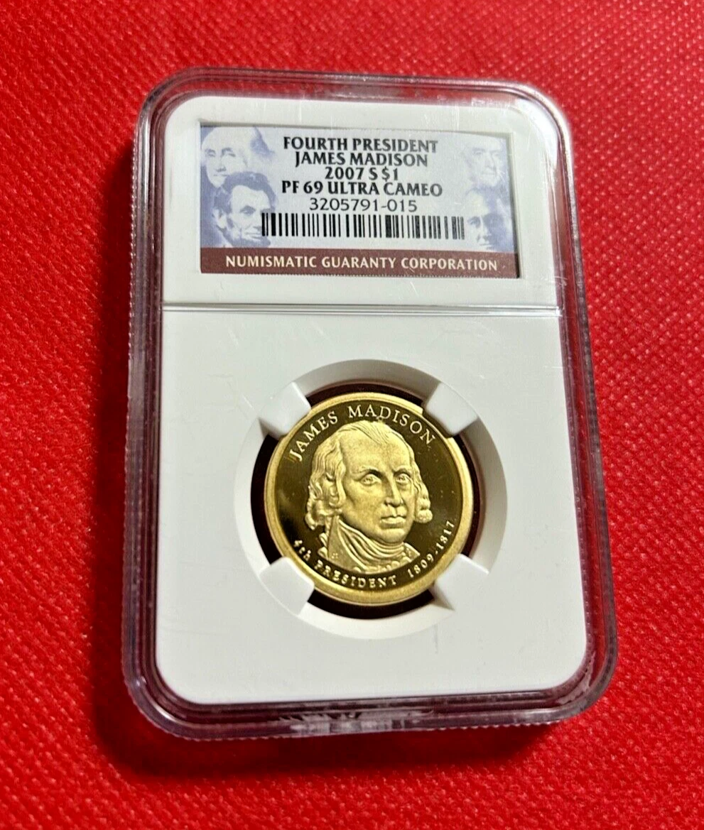 Президентские долларовые монеты класса PR 69 NGC 2007 (с 2007 г