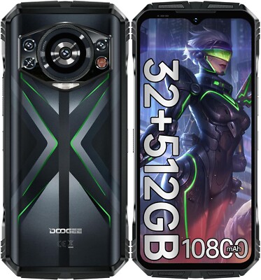DOOGEE S118 Outdoor Smartphone Android 14, 32GB+512GB Outdoor Handy 10800mAh NFC