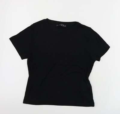Atmosphere Damen schwarzes Polyestermischung T-Shirt Größe 12