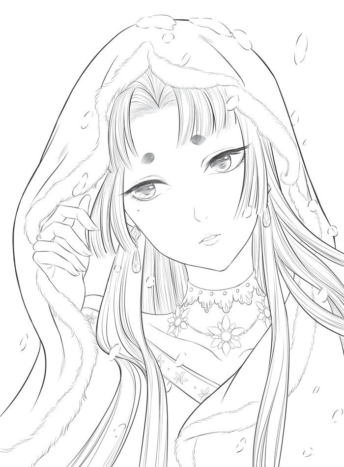 Coloring book for adults kids Chinese line drawing book ancient figure BOOK - Image 3 of 4