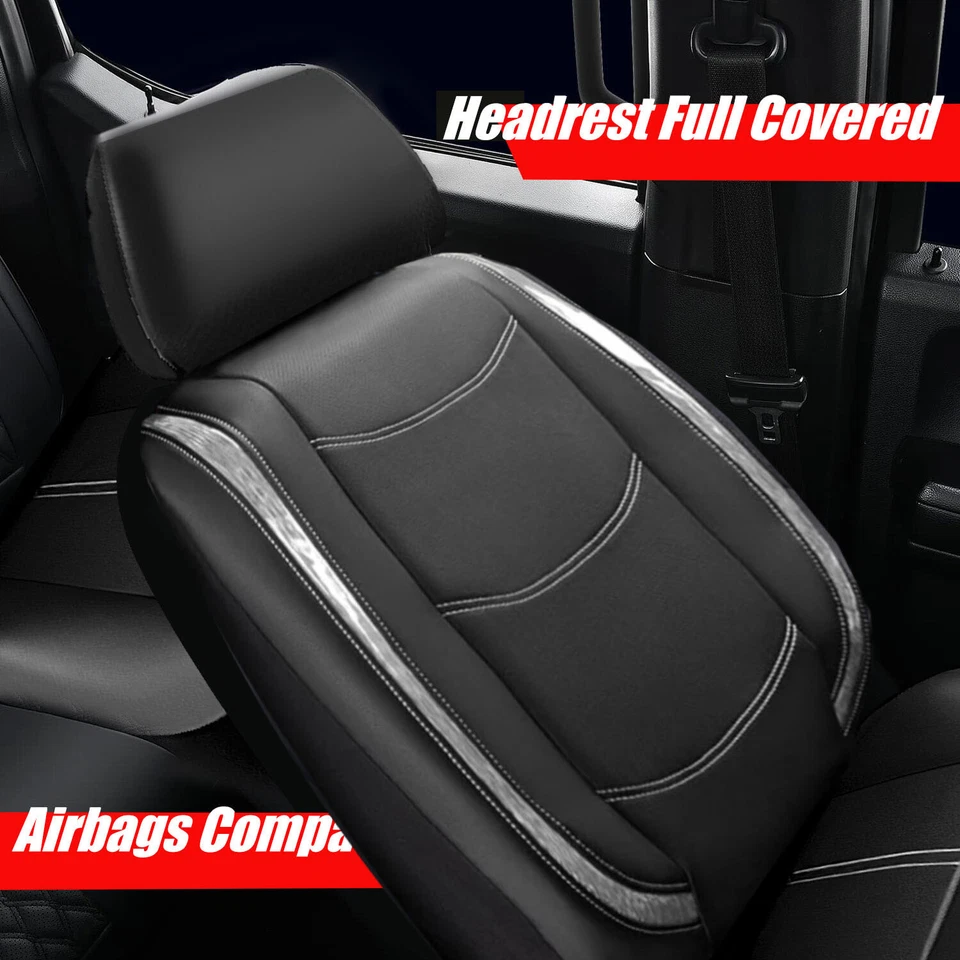 For BMW Car Seat Covers Pu Leather 5-Seats Full Set Front Rear Cushion Protector Foto 3 de 4